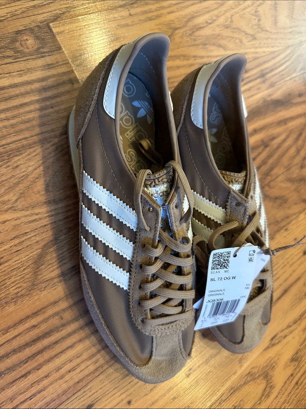 adidas SL 72 Women’s Brown Sneakers with White Stripes